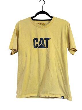 Caterpillar Original Fit Logo Yellow T-Shirt Youth Large